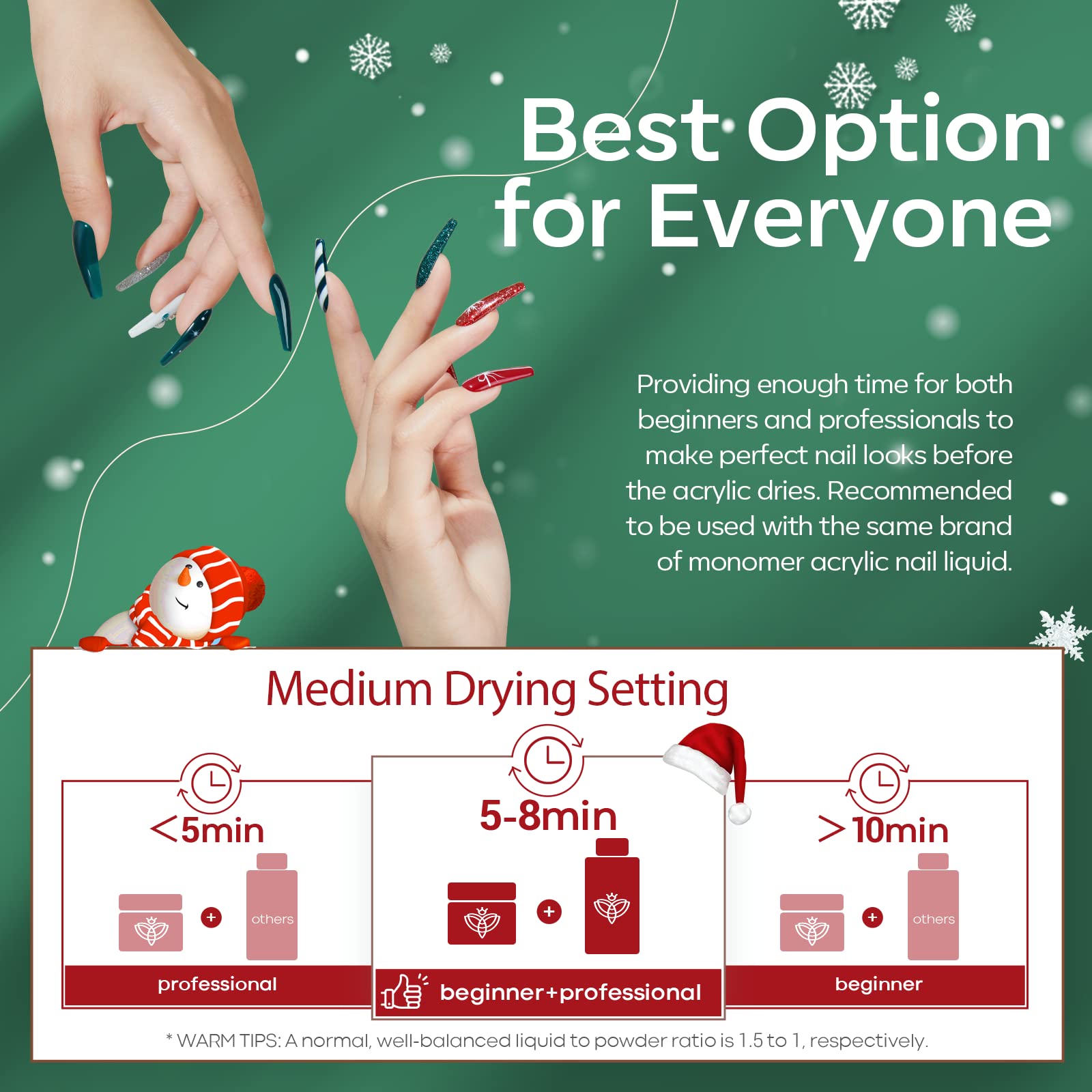 Modelones DIY nail art setup with acrylic powder ready to use.