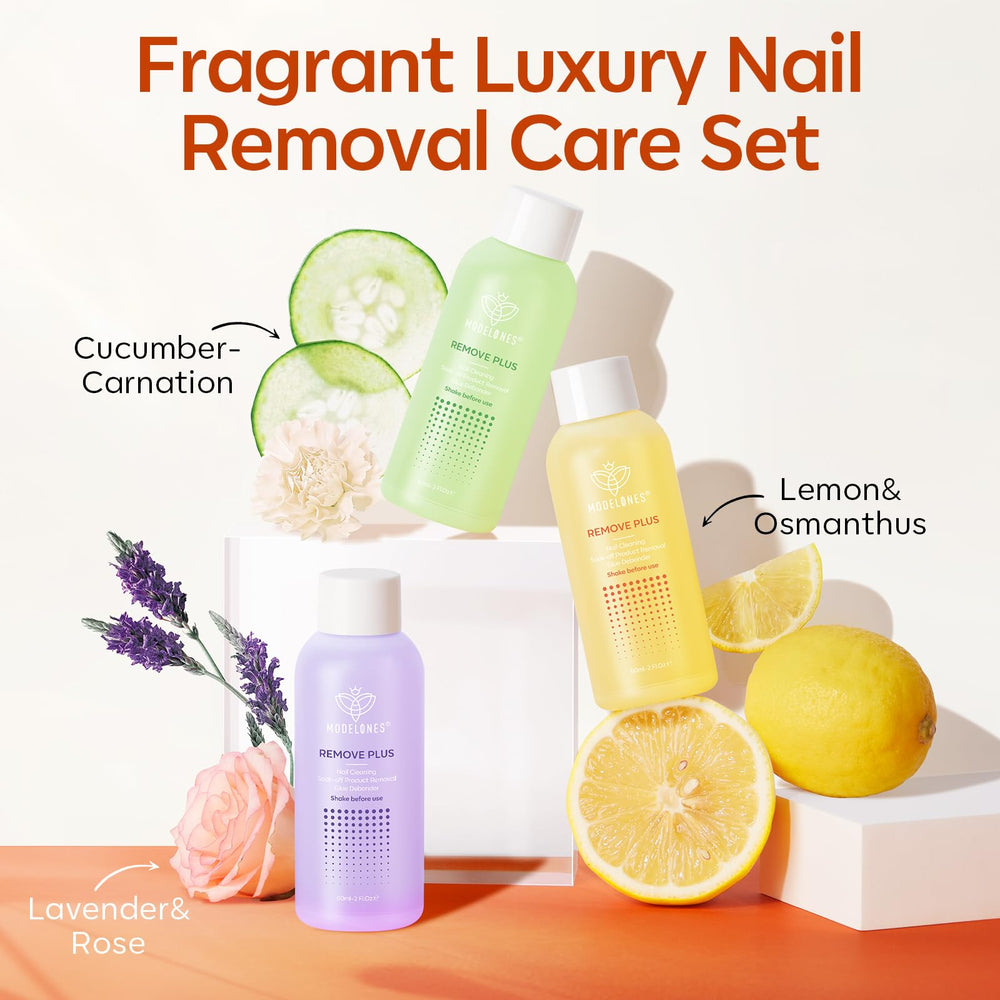 Modelones acrylic and press-on removal kit in use demonstrates versatility for nails.