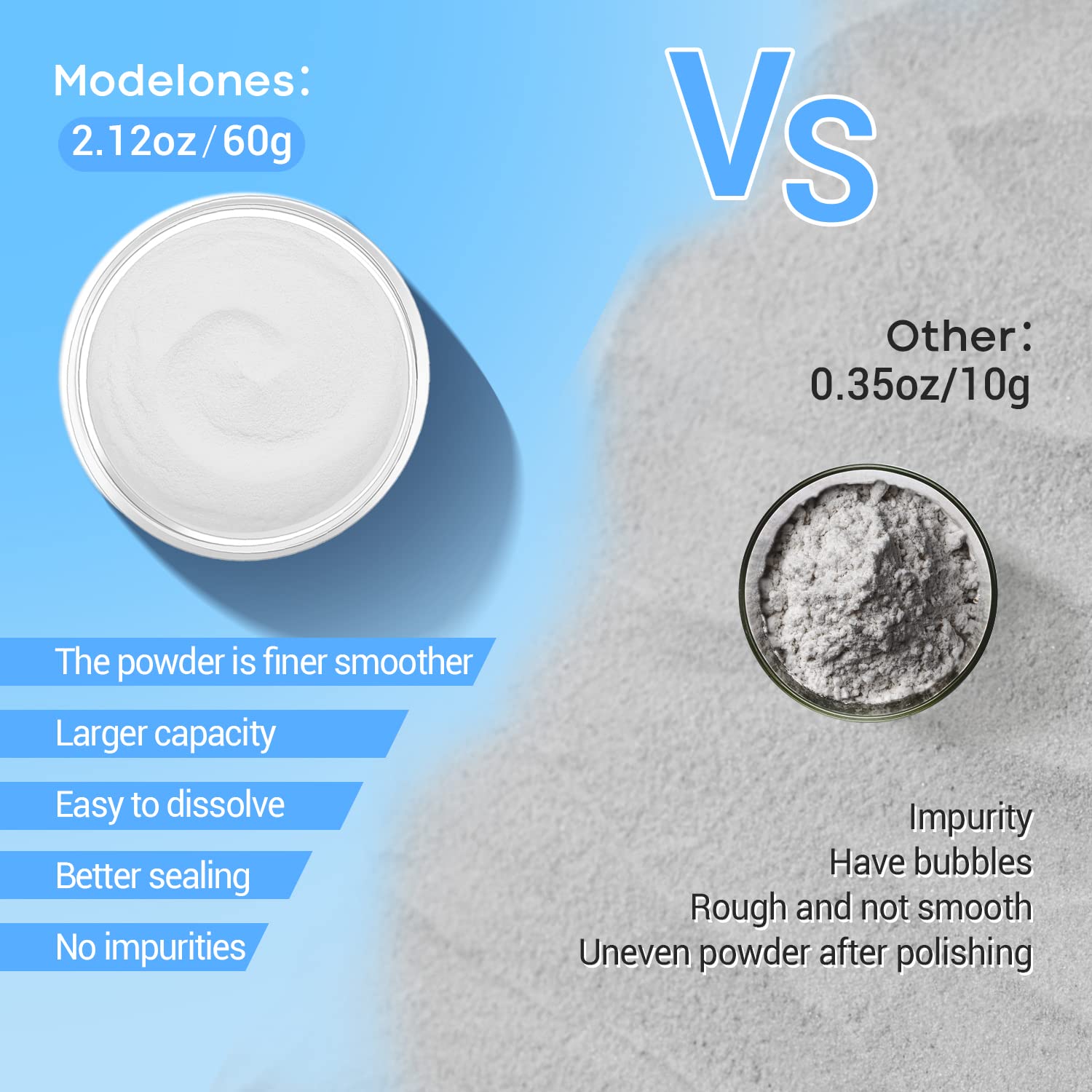 Modelones air-dry no-lamp powder photo emphasizing quick manicures