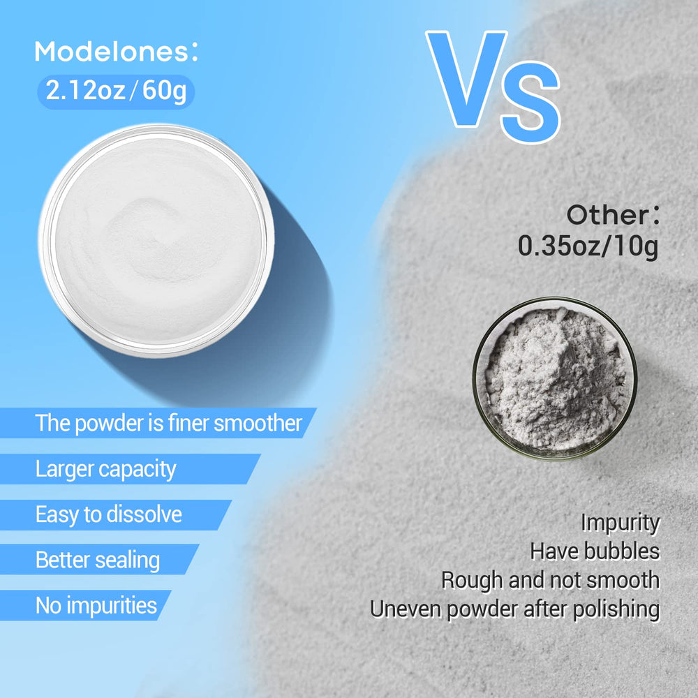 Modelones air-dry no-lamp powder photo emphasizing quick manicures