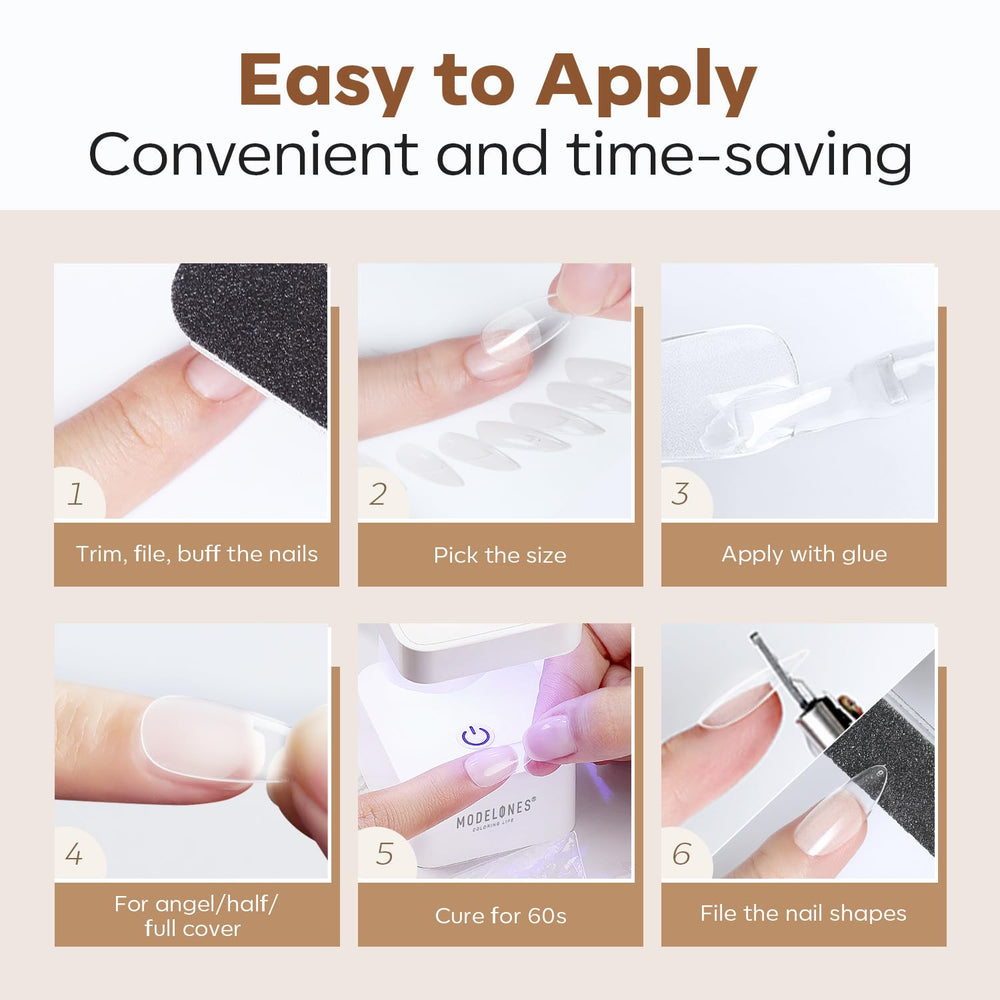 Modelones at-home nail art with salon-quality potential.