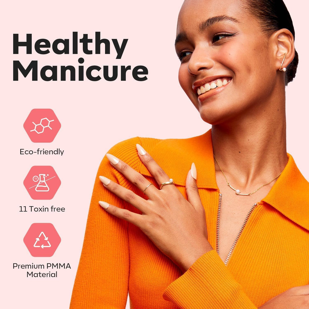 Modelones at-home salon kit visuals show quick setup for DIY gel manicures.