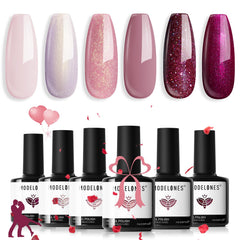 Modelones aurora galaxy gel polish for dazzling nail art with chameleon glitter.
