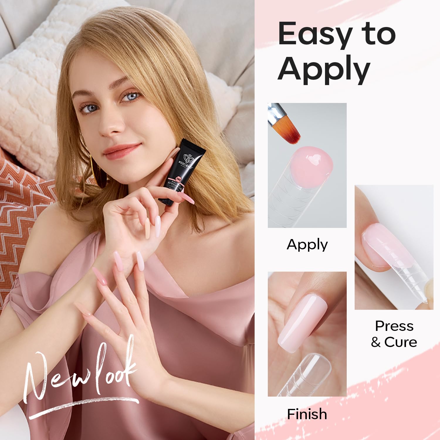 Modelones base and top coat 7ml variant for durable finish