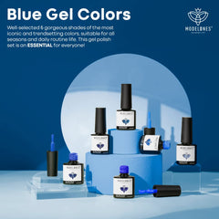 Modelones blue Christmas color-changing gel showcasing festive mood shifts