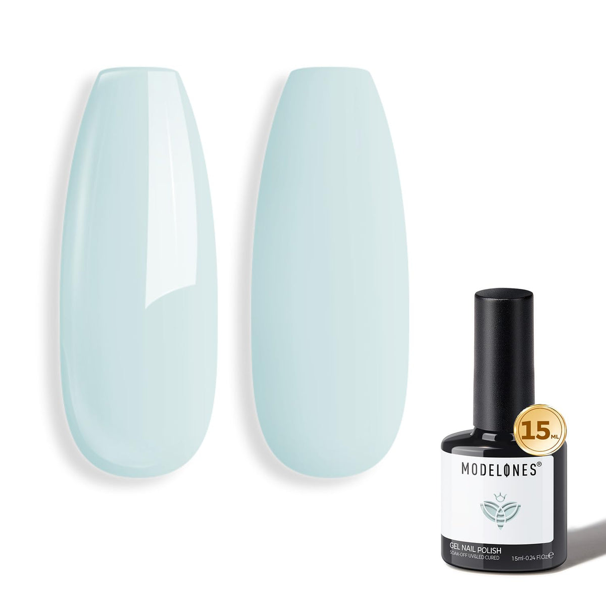 Modelones blue gel nail polish bottle with vibrant blue color for salon or home manicures