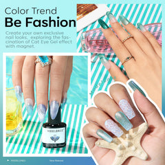 Modelones blue shade swatch offers bold color with lasting shine