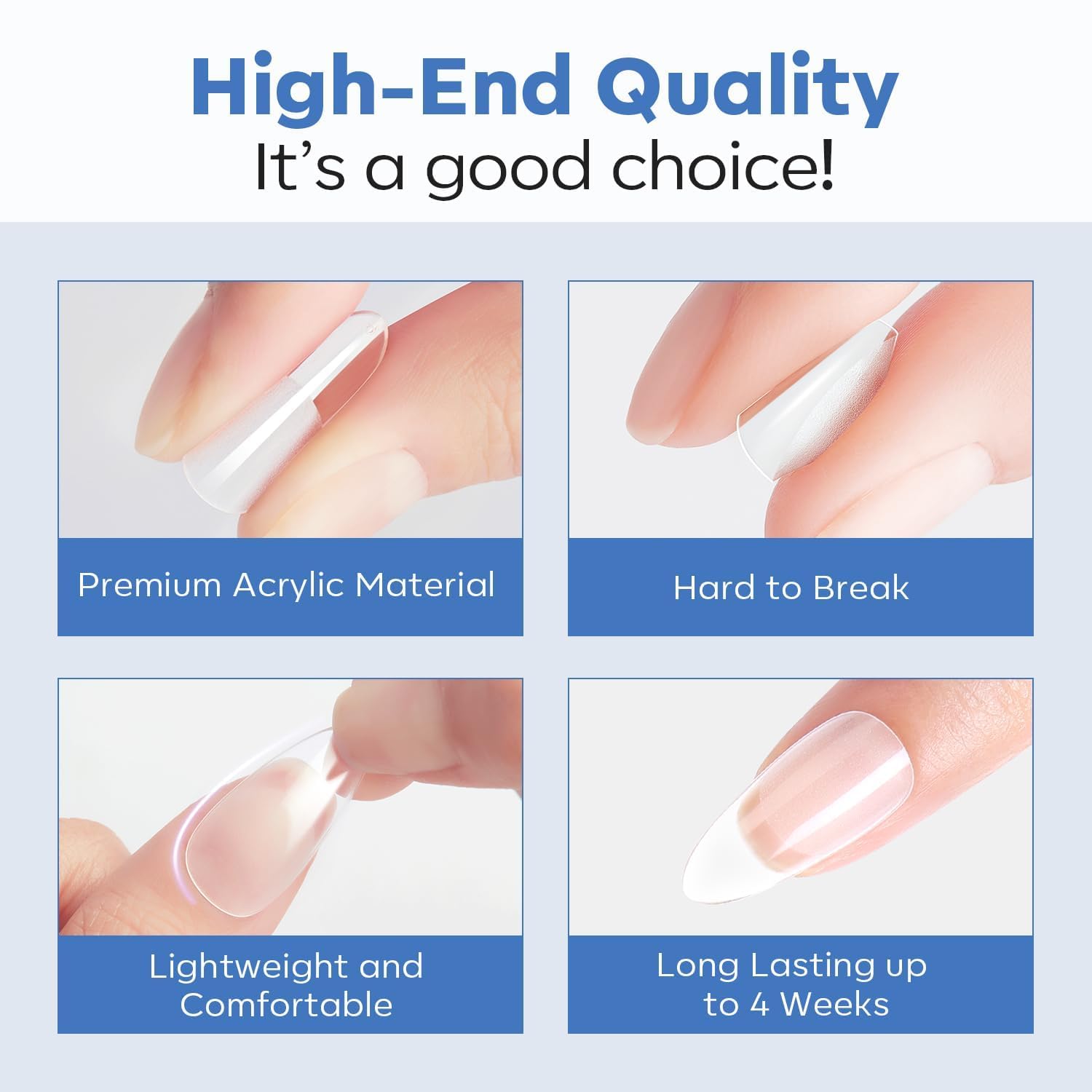 Modelones break-resistant nail tips ensure strong, reliable extensions.