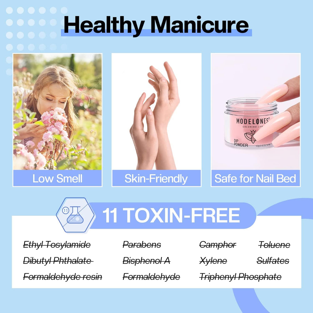Modelones breathable formula helps protect nails during daily wear.
