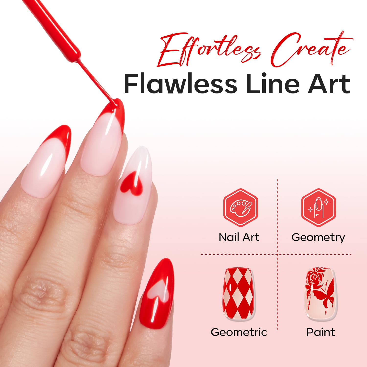 Modelones bright apple red gel delivers rich pigment for bold nails