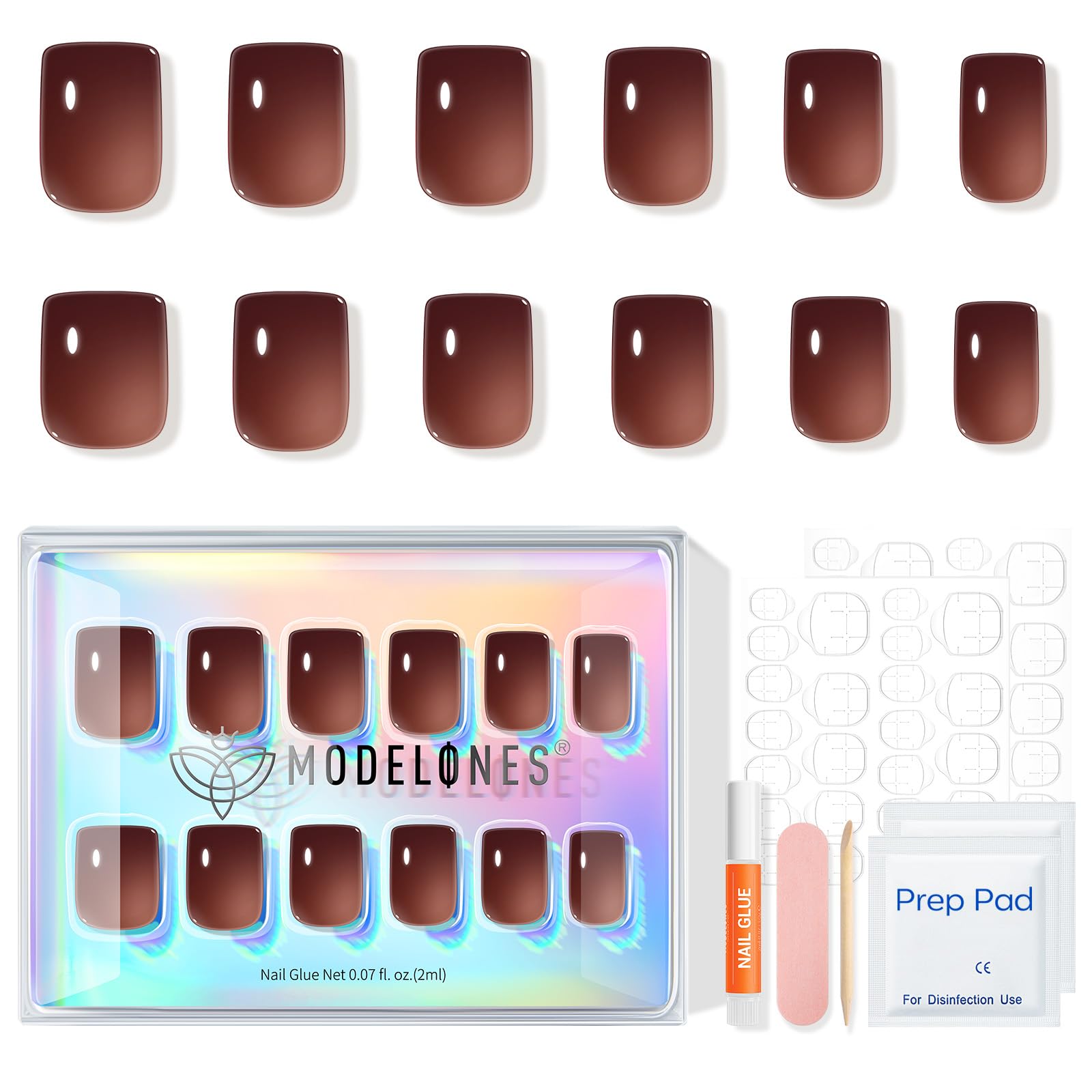 Modelones complete kit shows all essentials for easy DIY nail care.