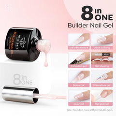 Modelones Builder Nail Gel Nude color swatch enabling a natural-length extension with comfortable wear.