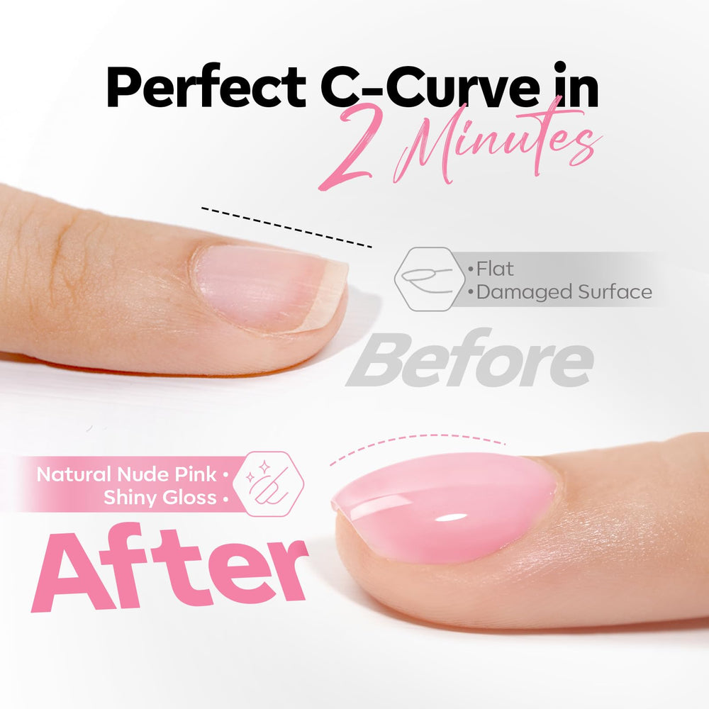Modelones Builder Nail Gel cures in 60-90 seconds under LED or UV lamp.