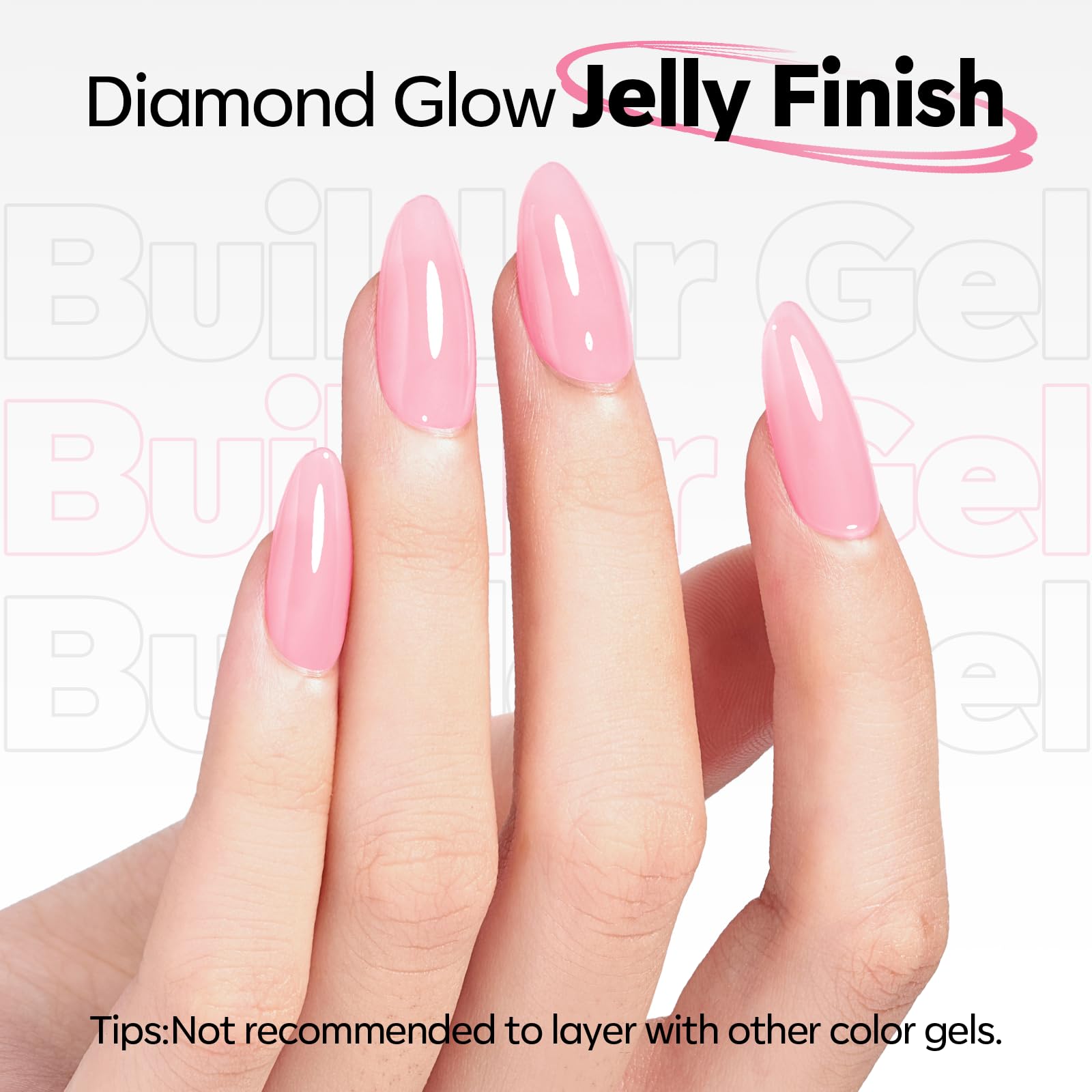 Modelones Builder Nail Gel doubles as pigmented color gel for versatile artistry.