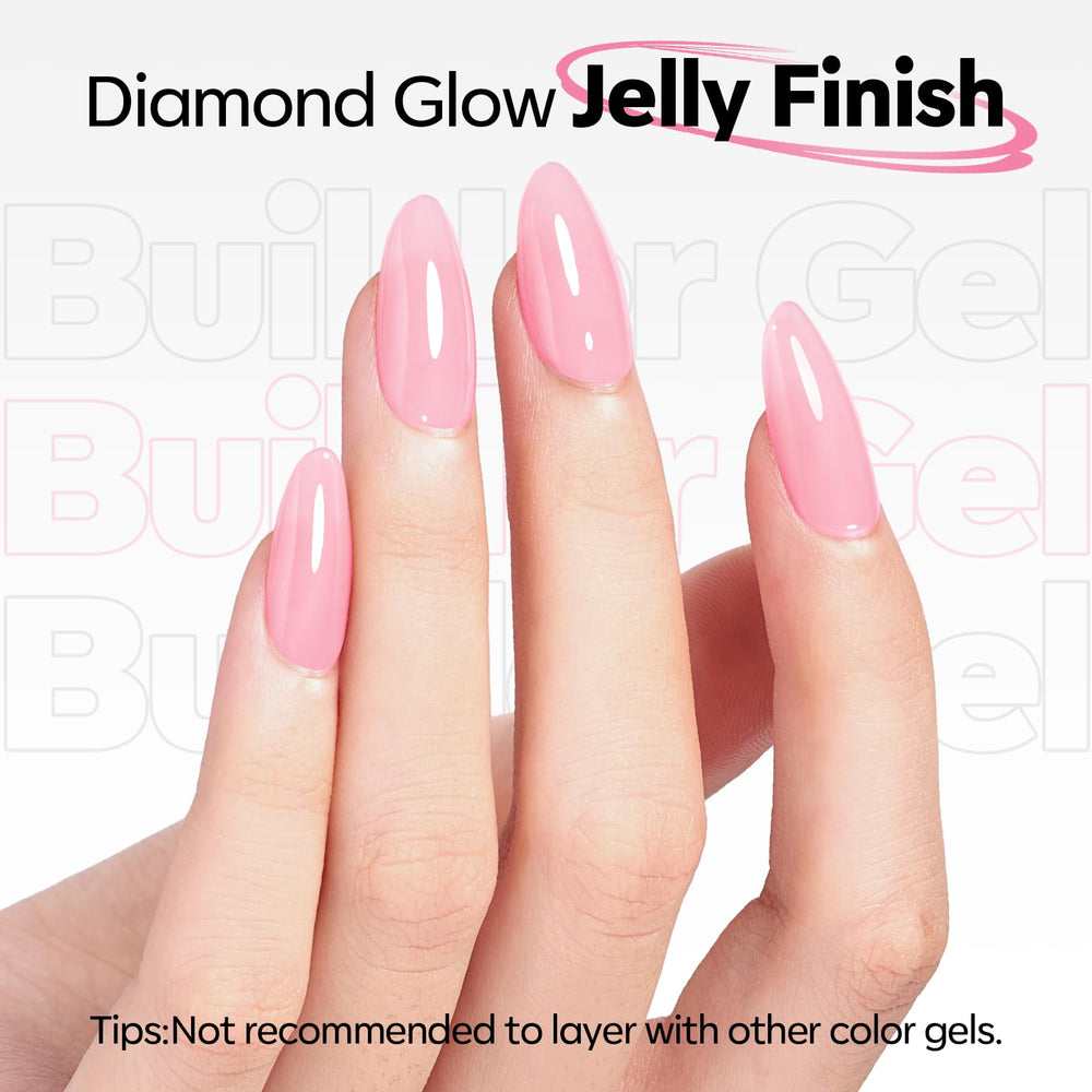 Modelones Builder Nail Gel doubles as pigmented color gel for versatile artistry.