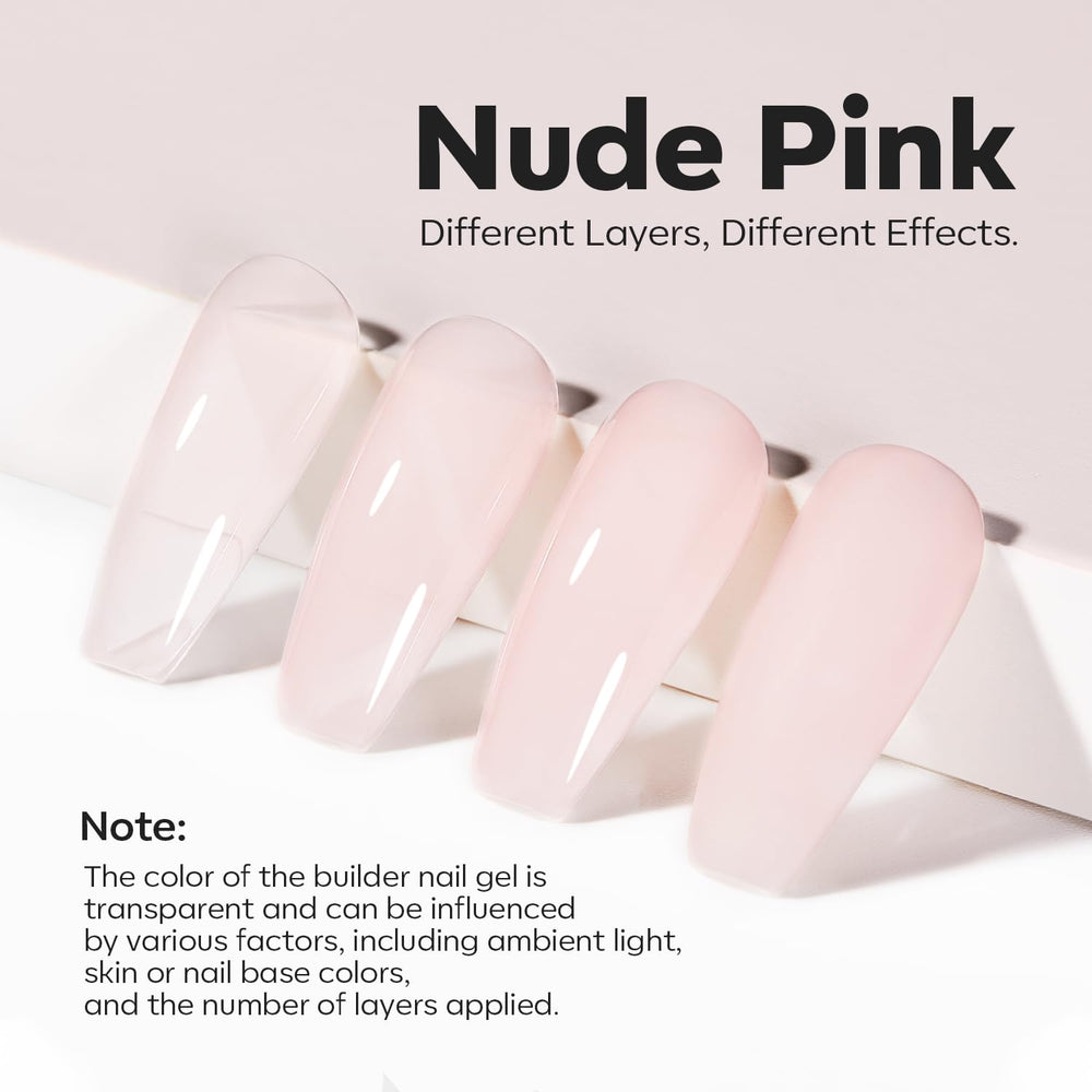 Modelones gel with built-in brush delivers smooth, self-leveled base