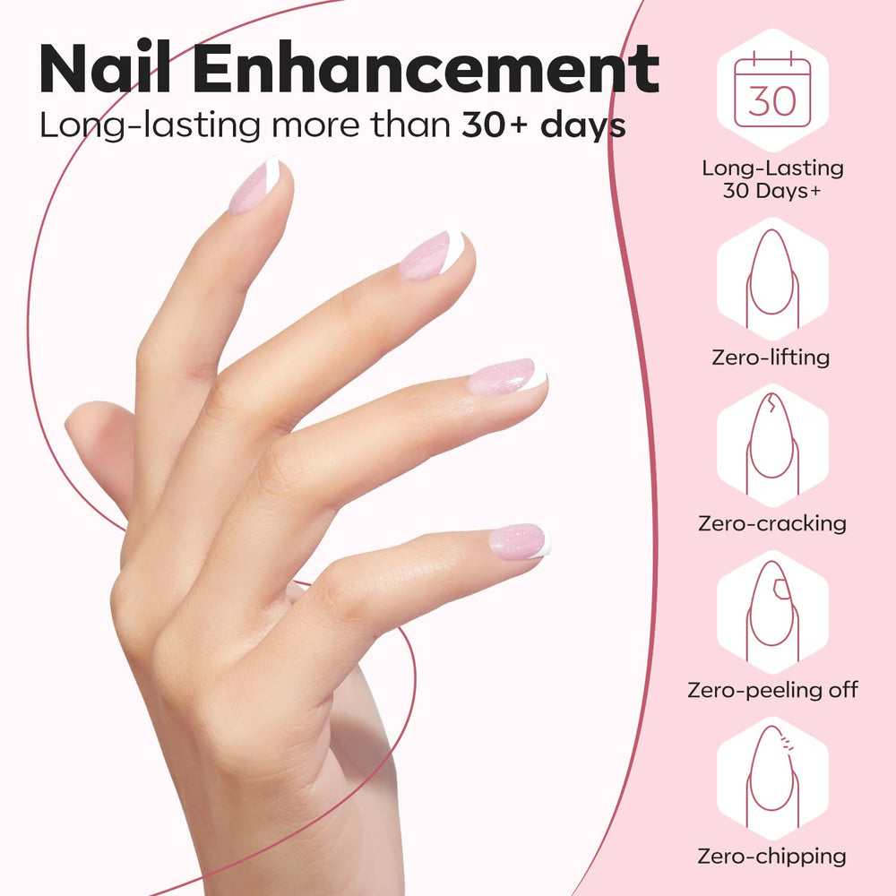 Modelones Builder Nail Gel self-leveling formula spreads smoothly with built-in brush.