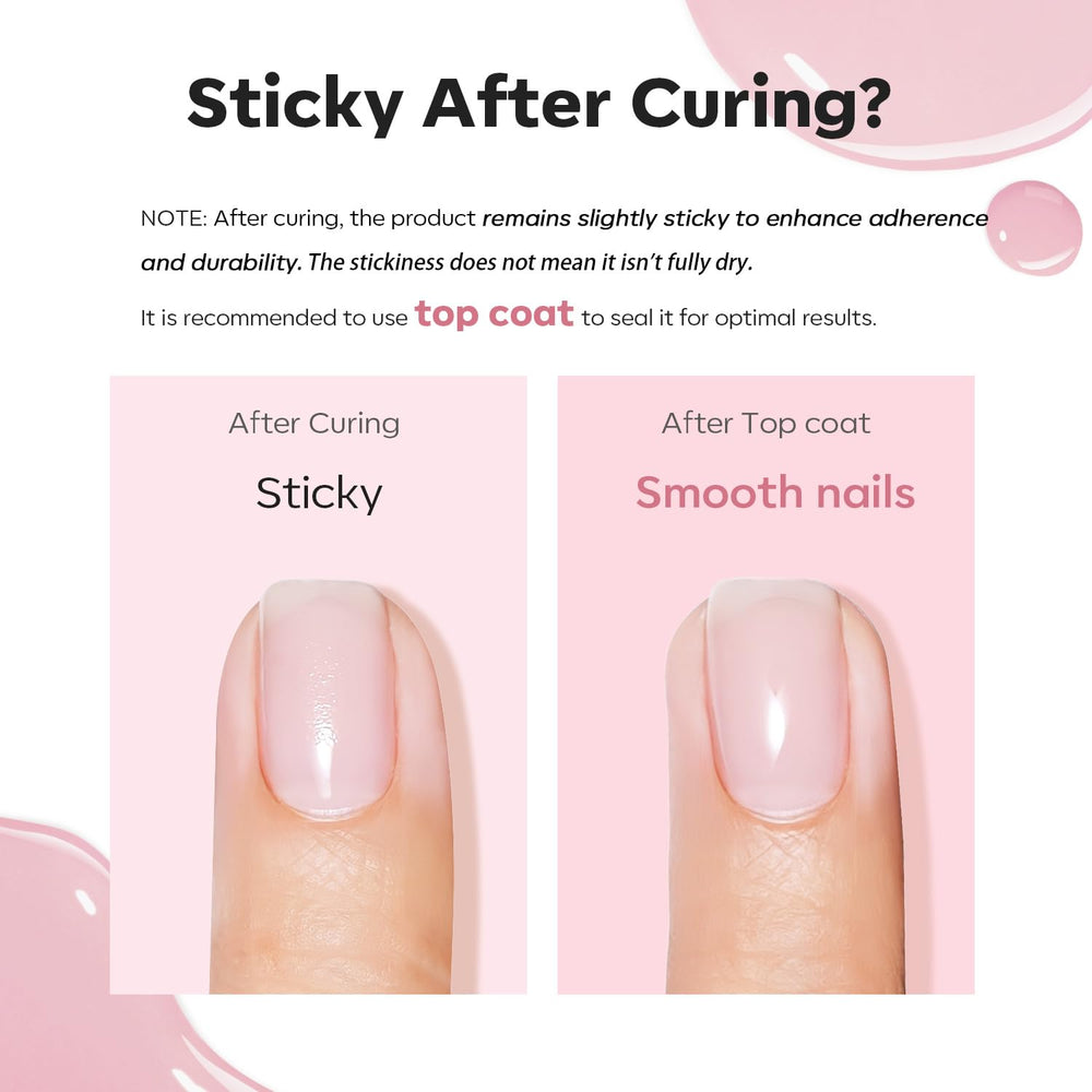 Modelones Builder Nail Gel strengthening overlay on a natural nail.