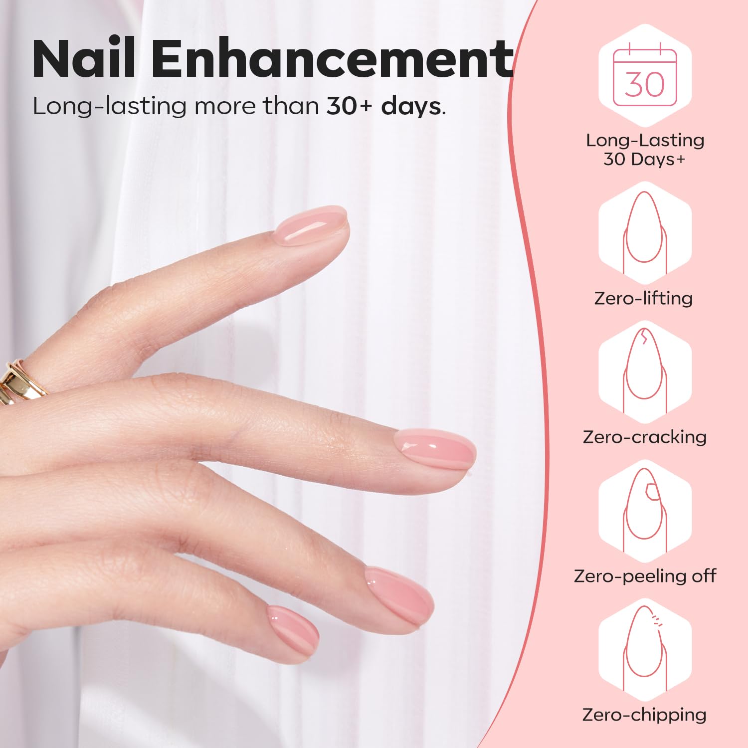 Modelones Builder Nail Gel helps attach tips for secure extensions.