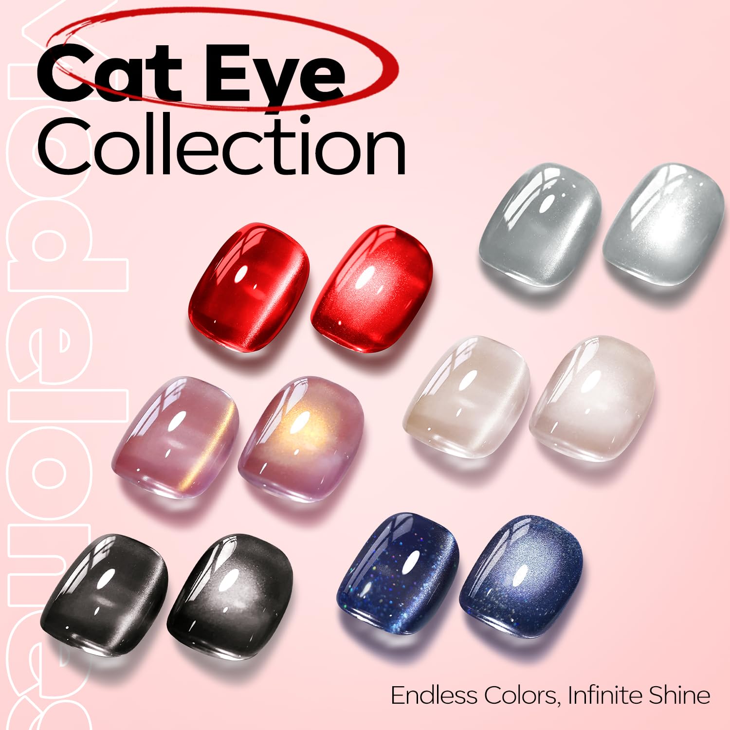 Modelones cat eye effect viewed from angle one