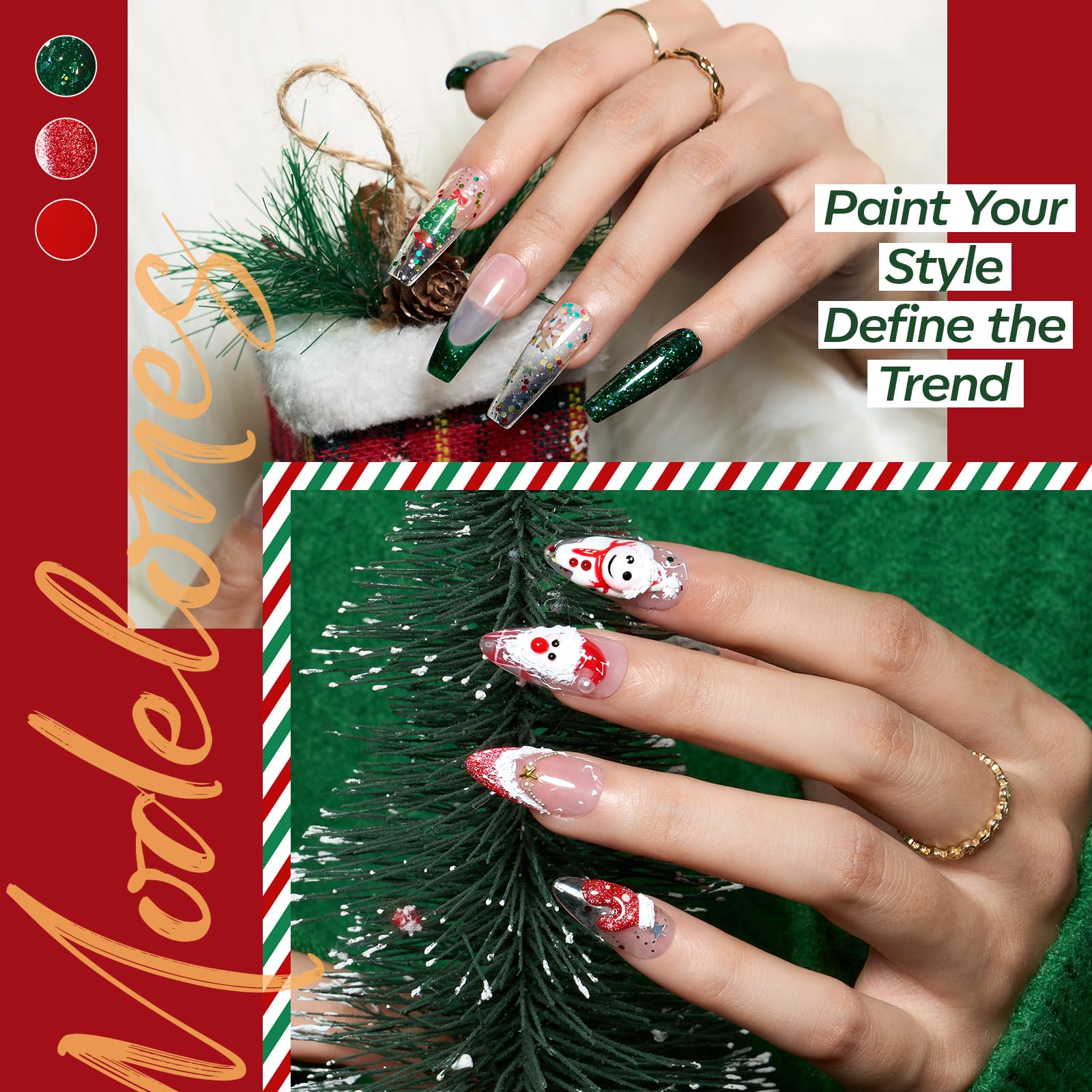Modelones cat eye gel magnet effect on nails for depth
