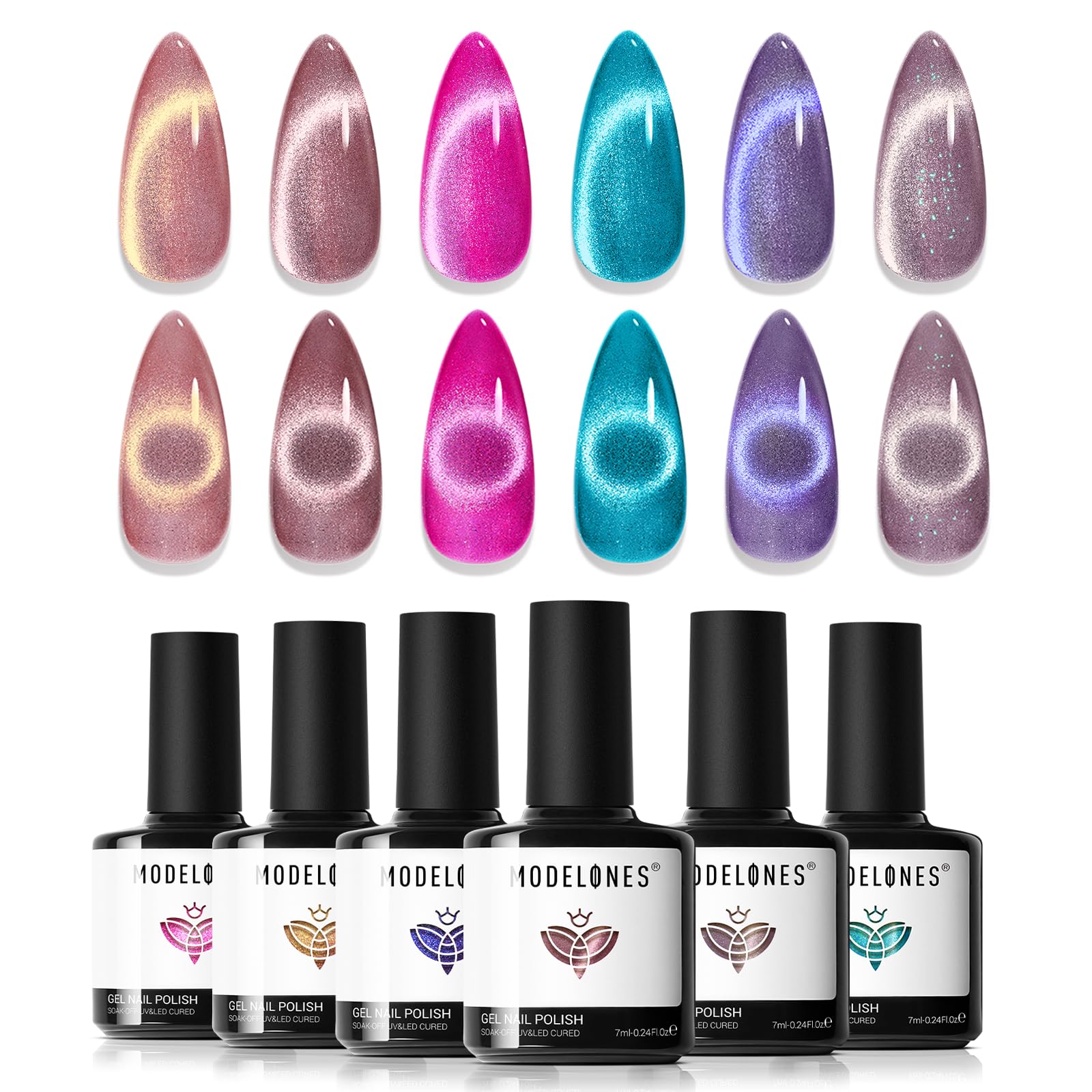 Modelones Brush tip with gel bottle for easy application.