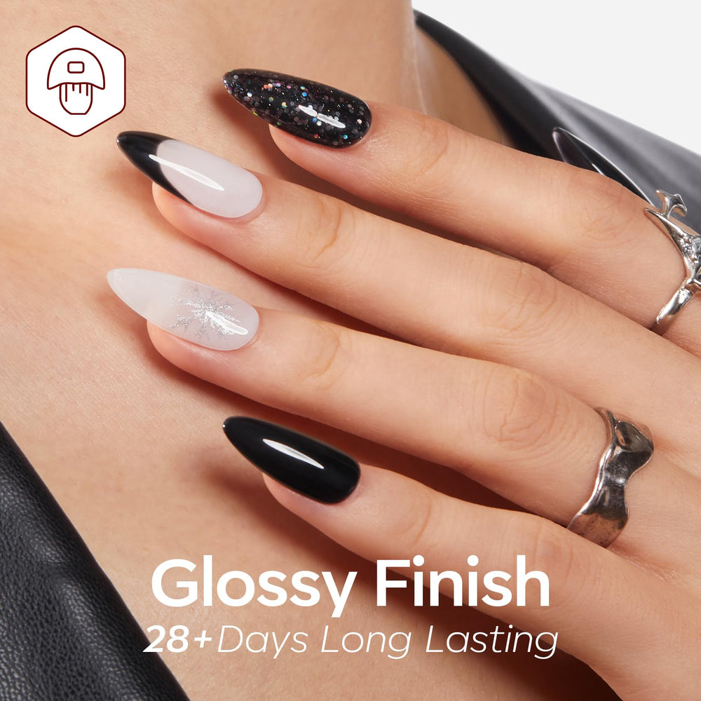 Modelones cat-eye glitter finish demonstrates shimmering highlights.