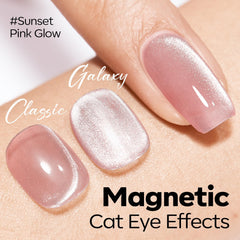 Modelones cat-eye magnet powder close-up highlights shimmering particles for nail art.
