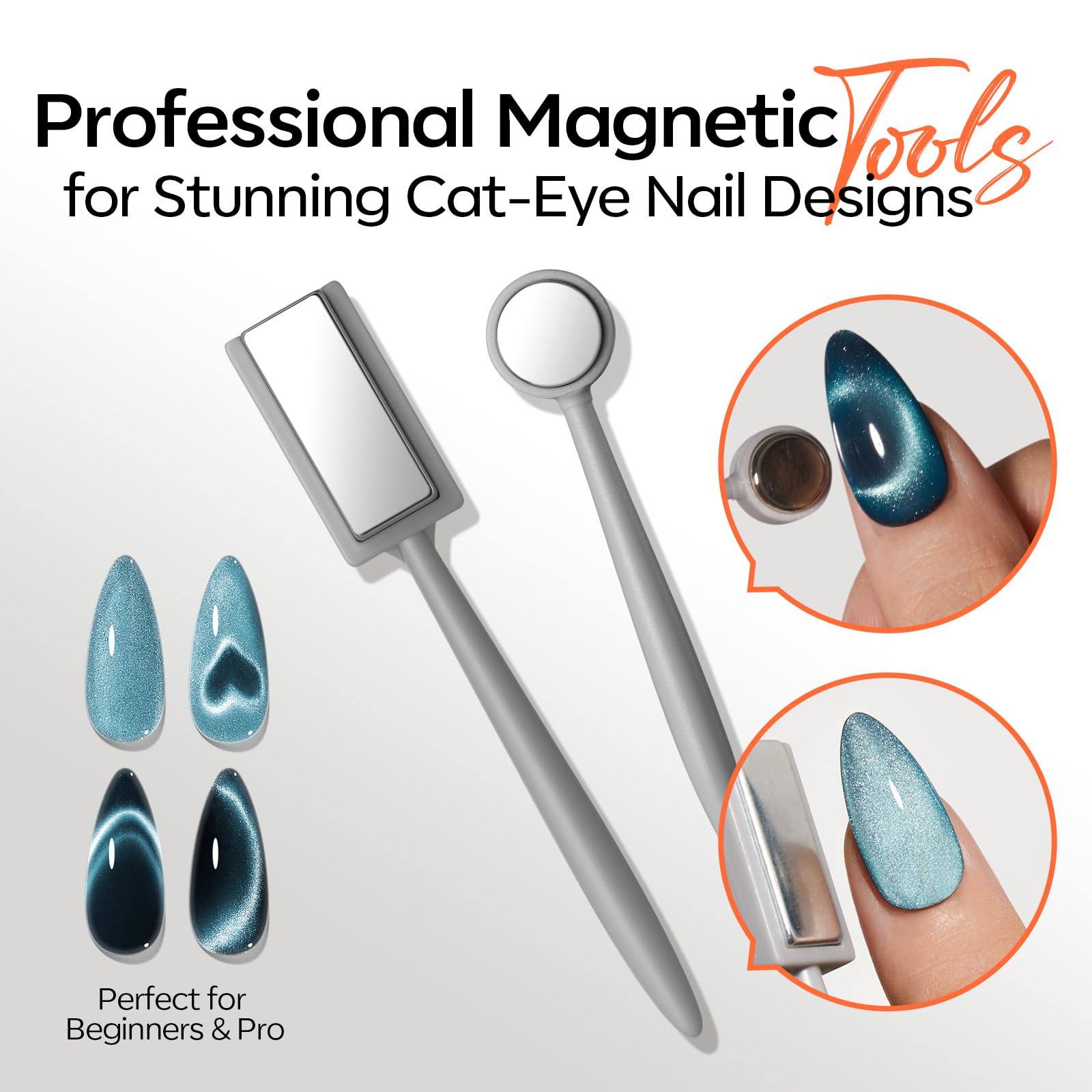 Modelones Cat Eye Magnet Set Y-guide supports precise nail art layouts