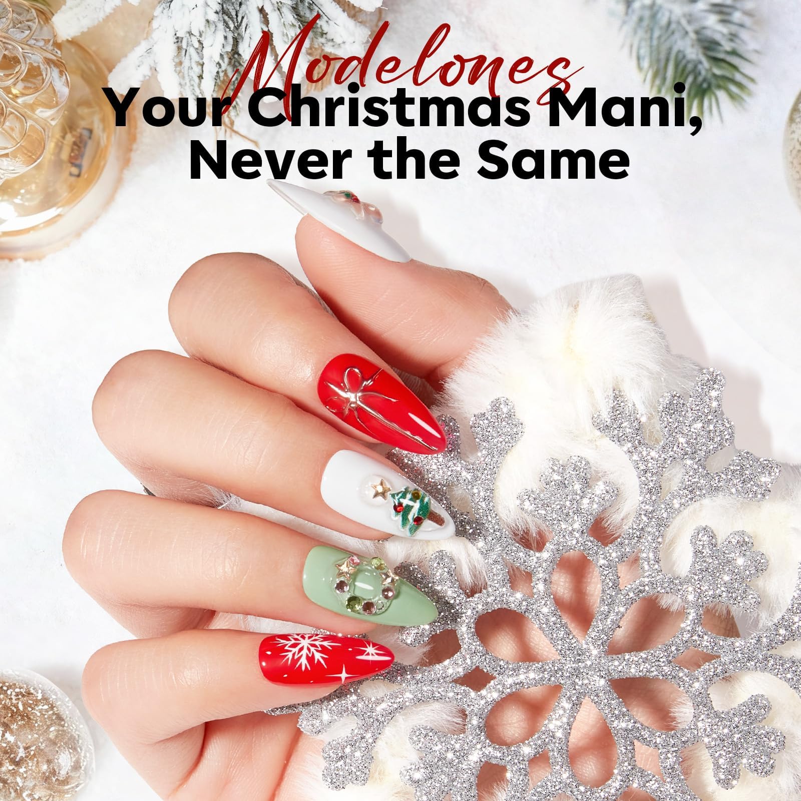 Modelones gingerbread-man nail charm adds sweet seasonal accent