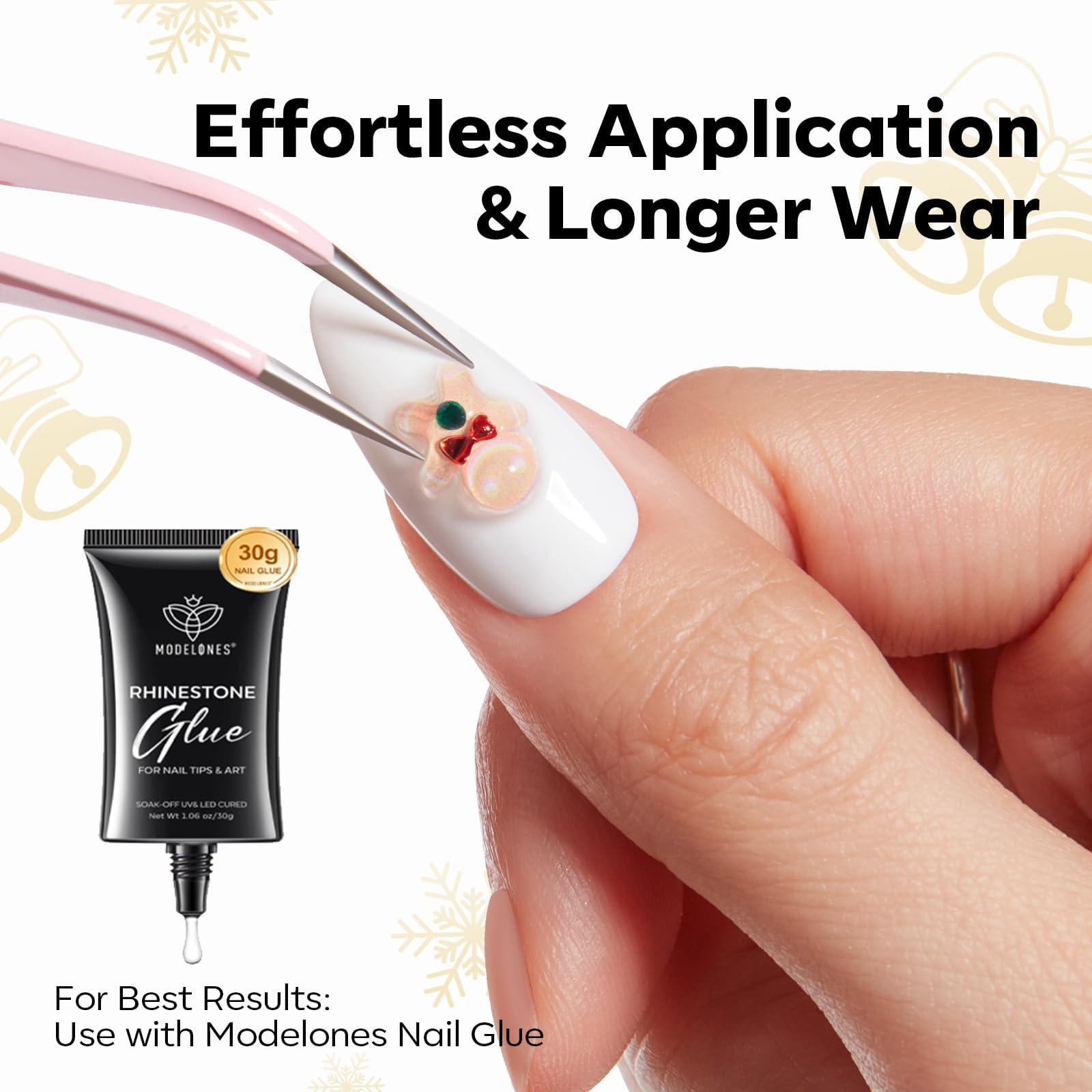 Modelones star nail charm provides subtle festive sparkle