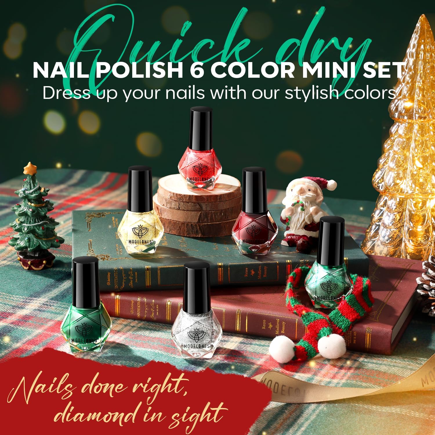 Modelones glitter nail polish for sparkling, party-ready nails