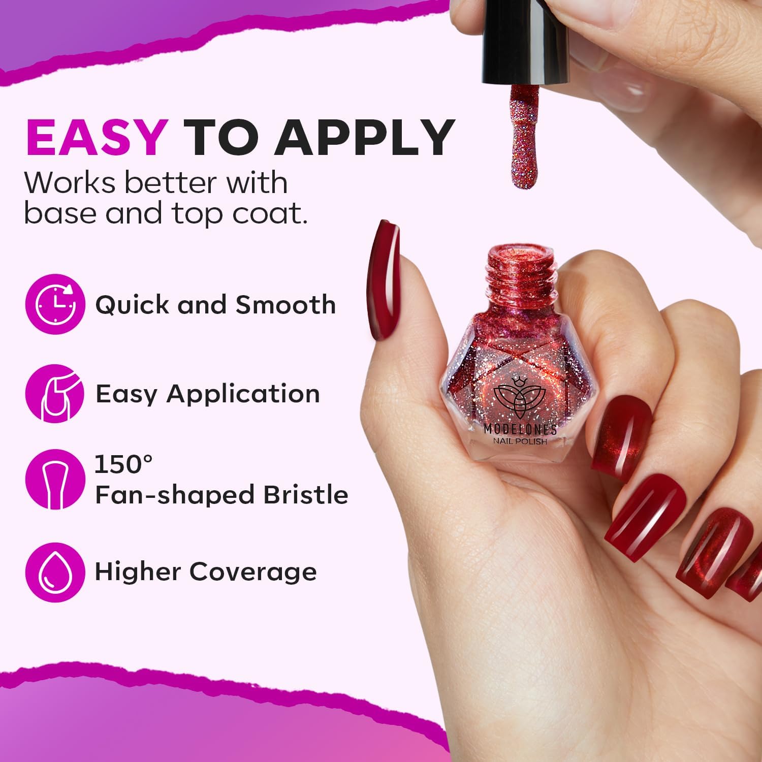 modelones Christmas set packaging image showing six shades and quick-dry formula