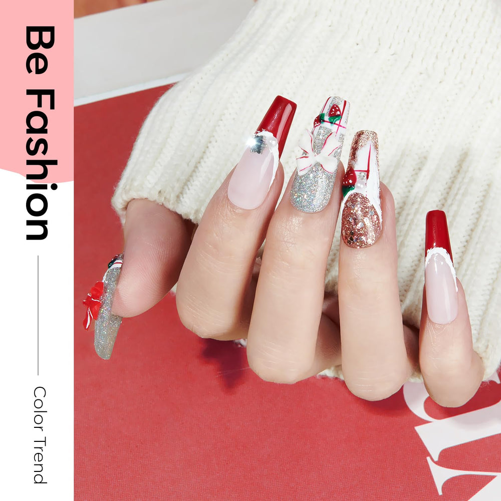 Modelones christmas red gel nail polish bottle for vibrant nails