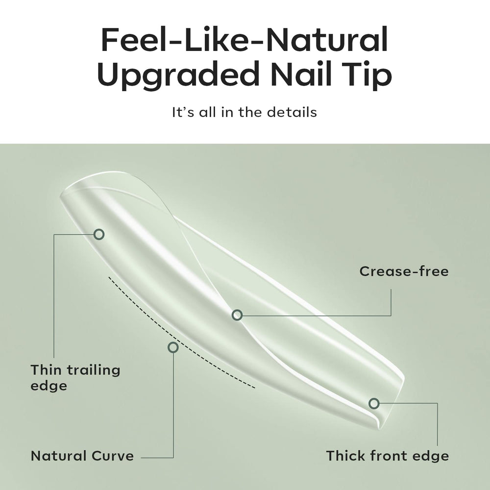 Modelones clear nail tips 10 sizes pack for precise finger fit