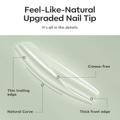 Modelones clear nail tips 10 sizes pack for precise finger fit
