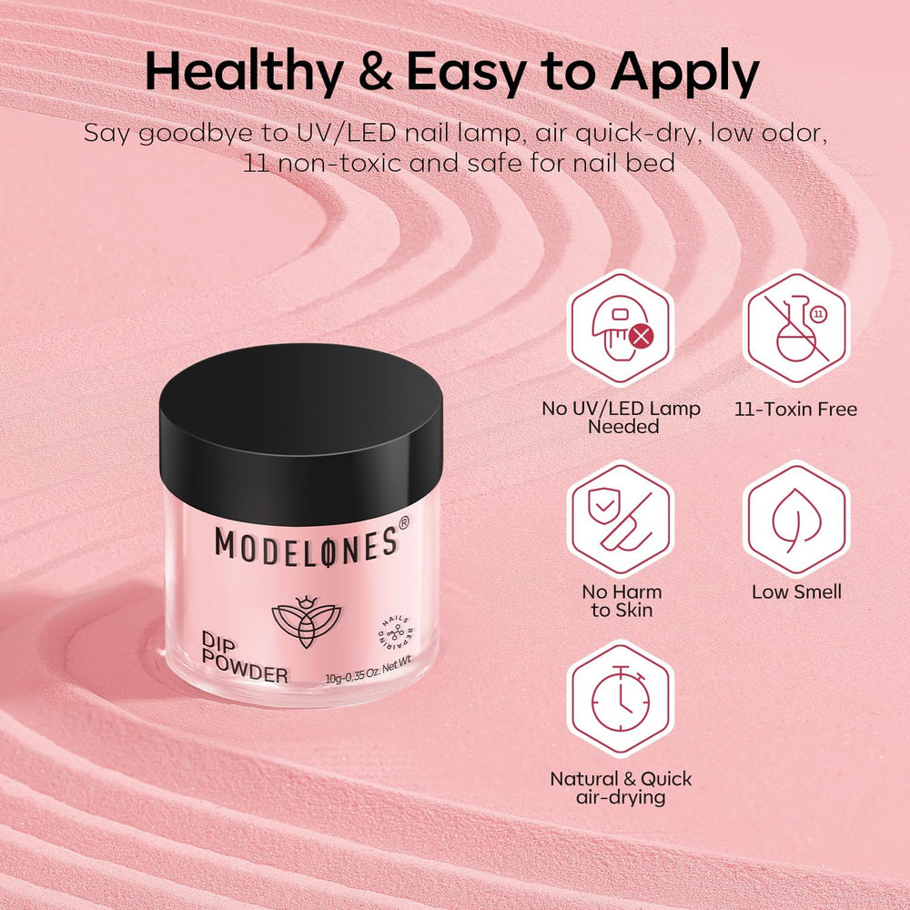 Modelones 20-shade color palette enables creative nail designs.