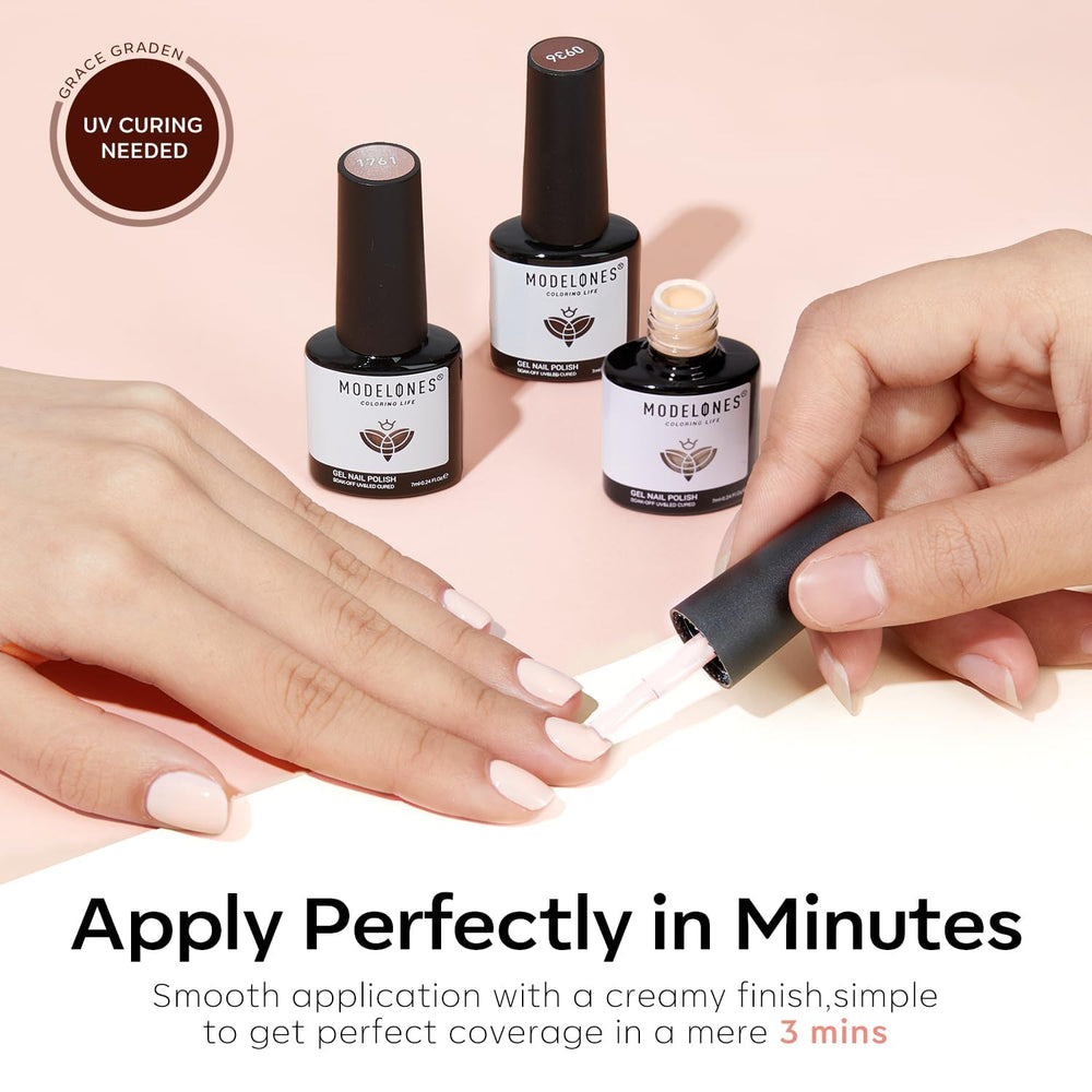 Modelones color window swatches help pick the perfect shade.