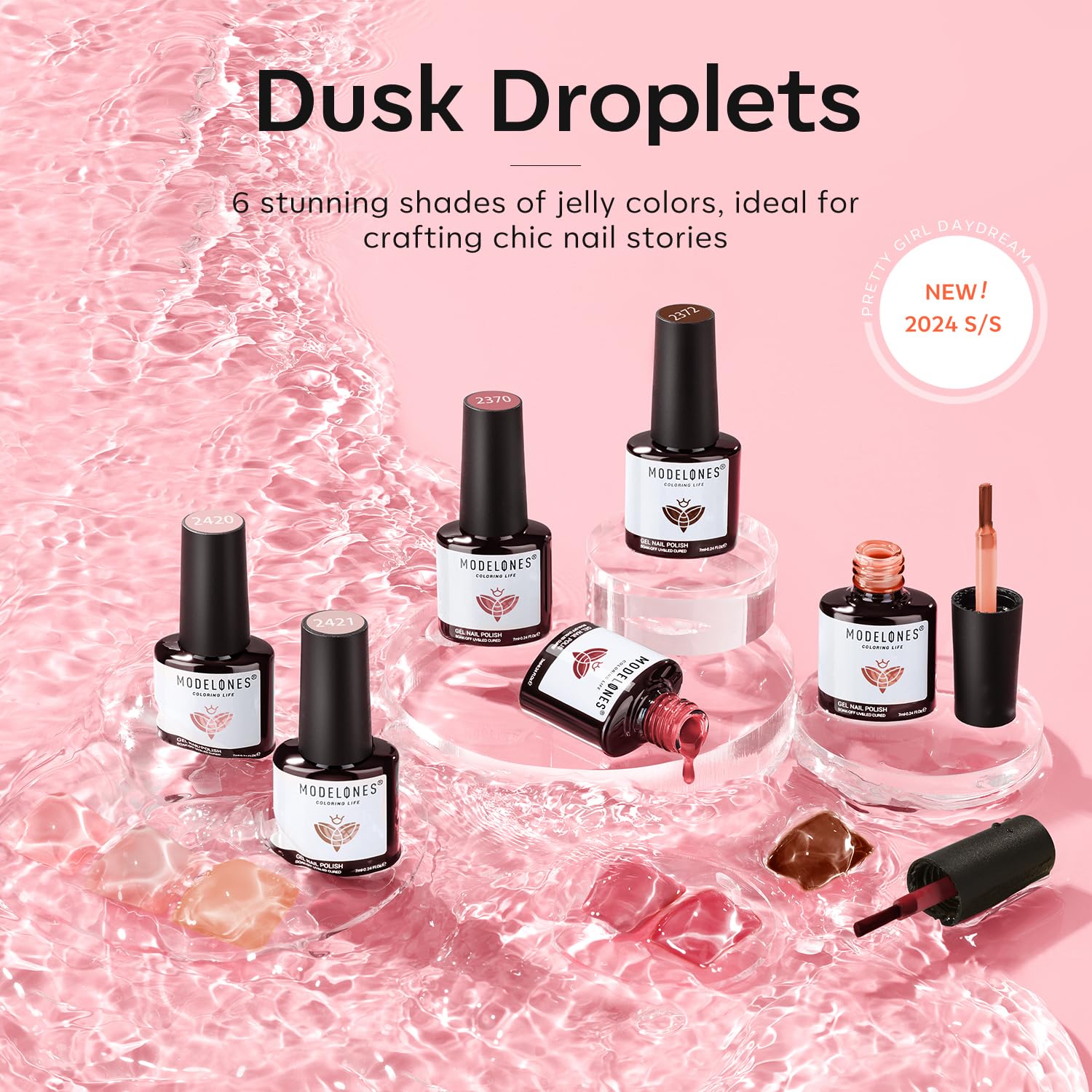 Modelones cruelty-free formula with low odor for nails.