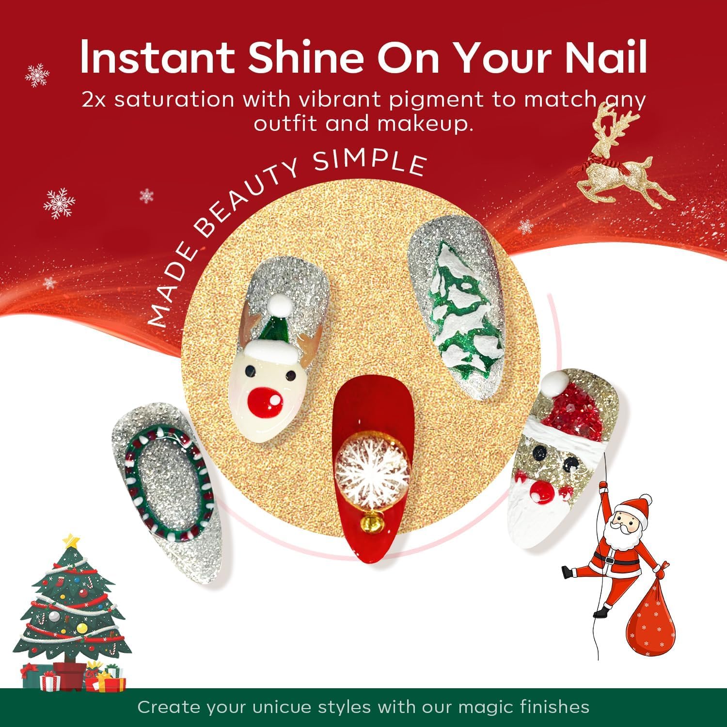 Modelones Dark Green shade for a deep, elegant manicure.