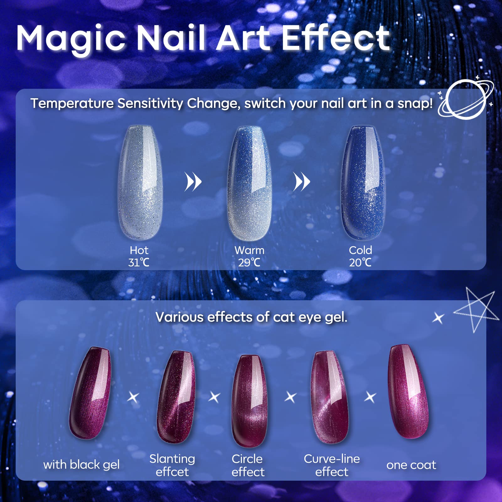 Modelones diamond shiny powder gel for luxe nail art textures.