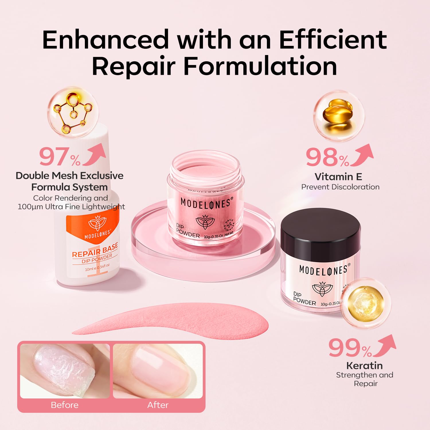 Modelones activator liquid speeds drying and seals powder layer