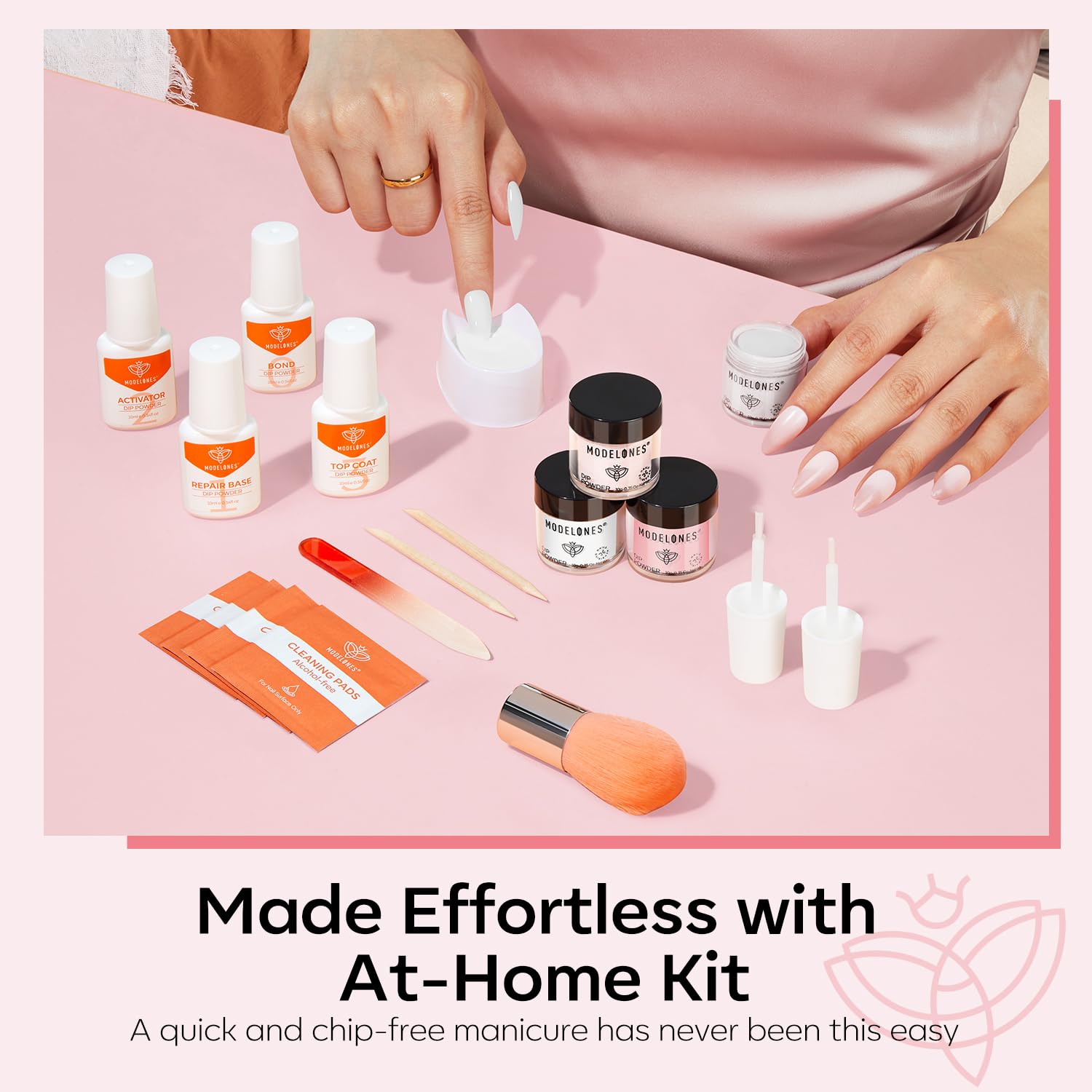 Modelones base coat liquid strengthens and enhances color depth