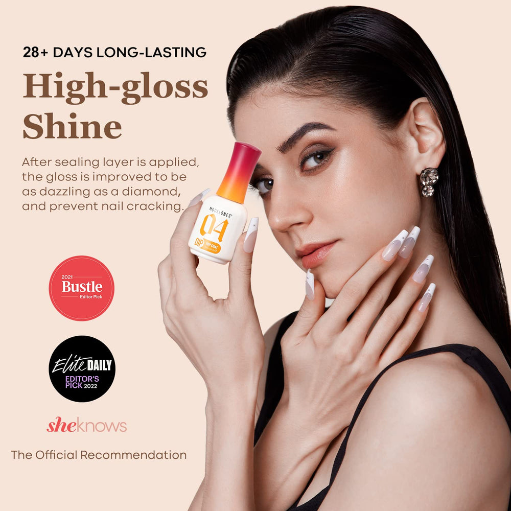 Modelones activator speeds up curing for quick, long-lasting nails.