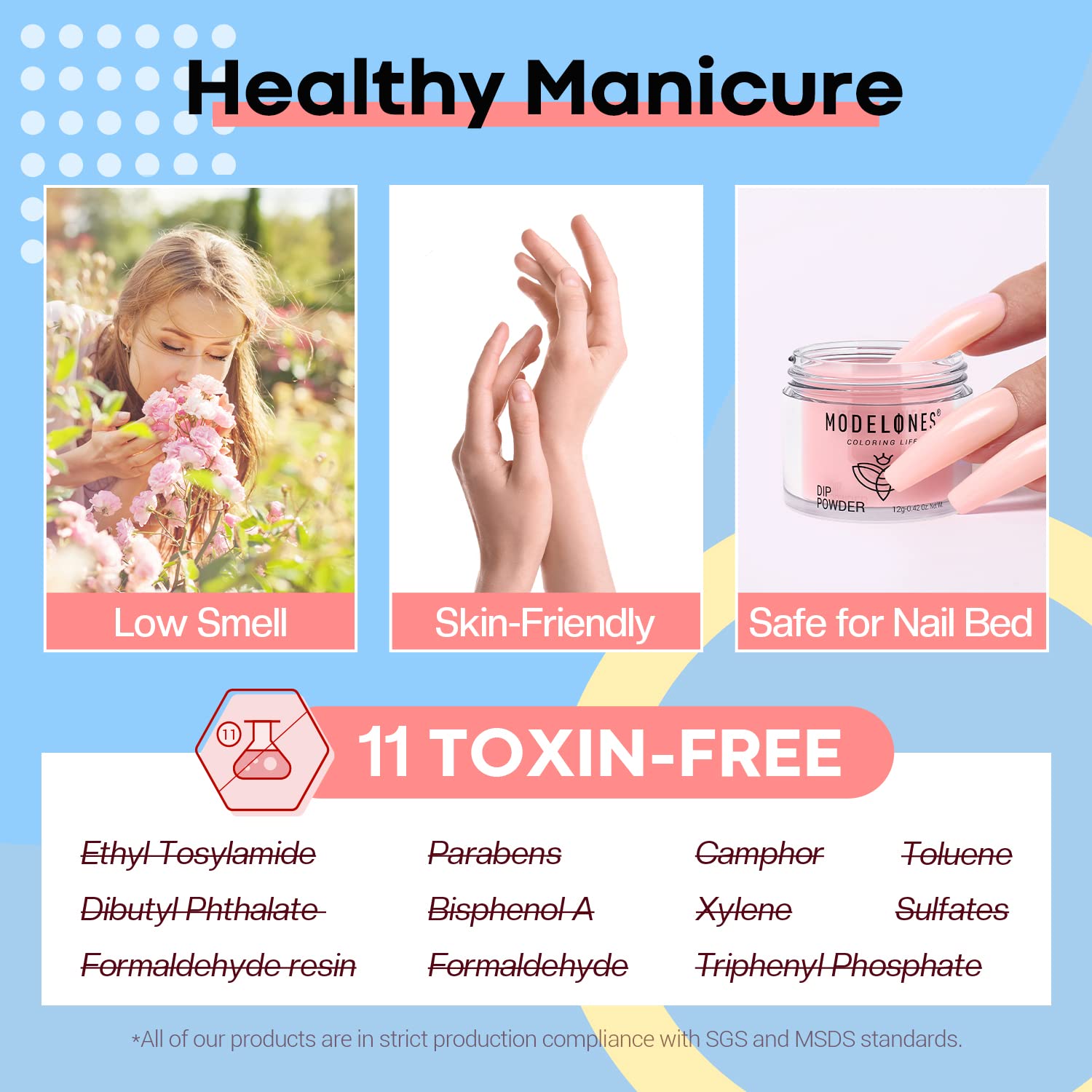 Modelones dip powder 1 oz capacity supports cost-effective DIY nails.
