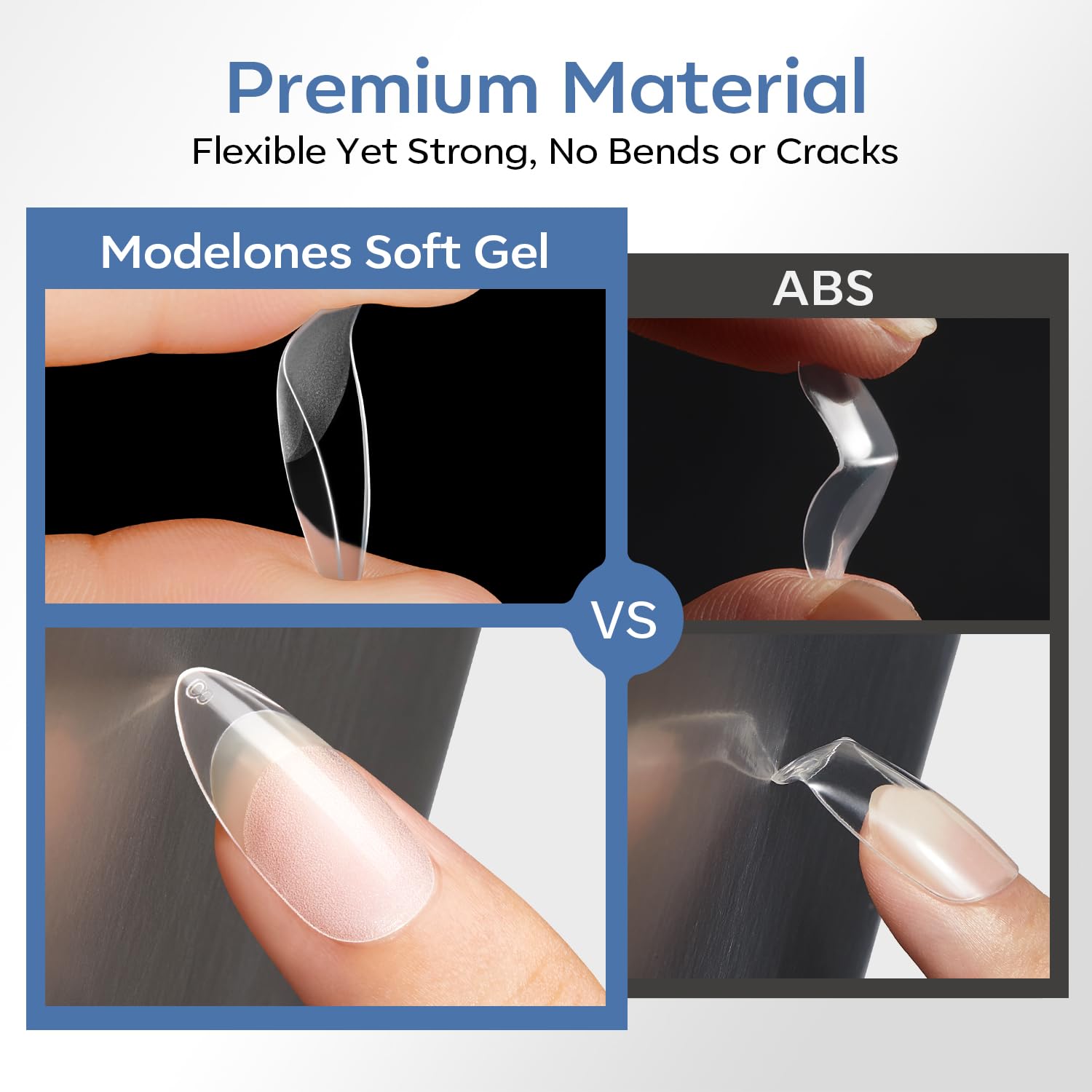 Modelones DIY-friendly tips suitable for gel, acrylic, and dip powder nail art.