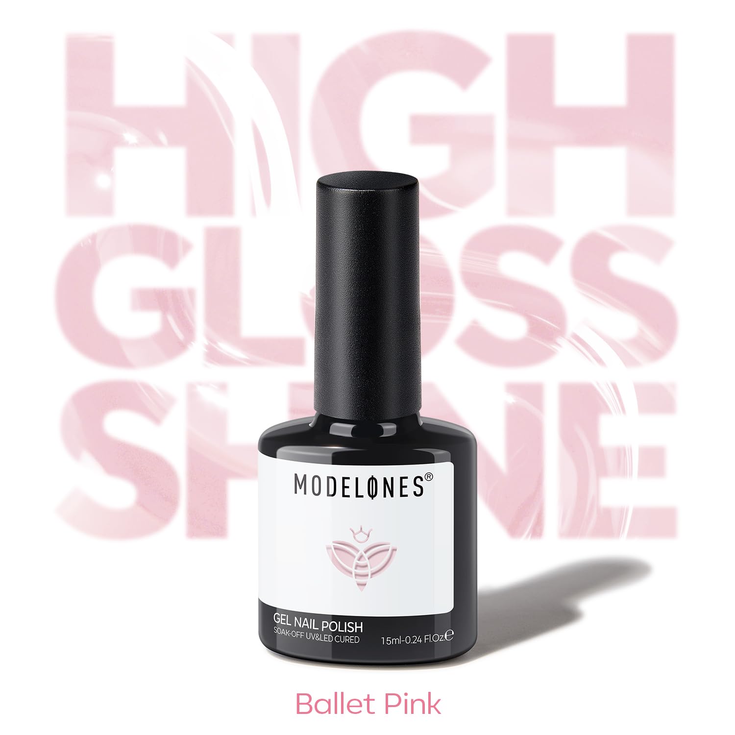 Modelones DIY nails pink in progress for quick, even coverage.