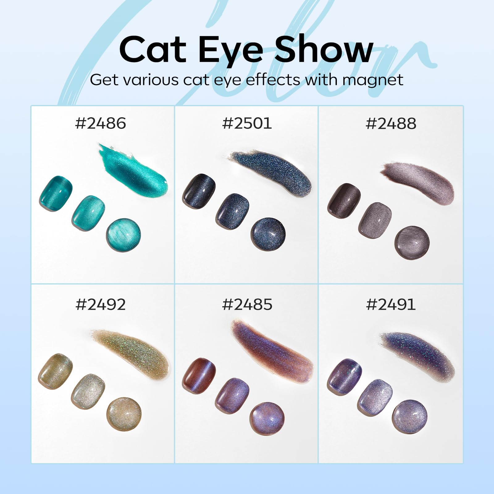 Modelones double-head magnetic stick enables varied cat eye designs at home