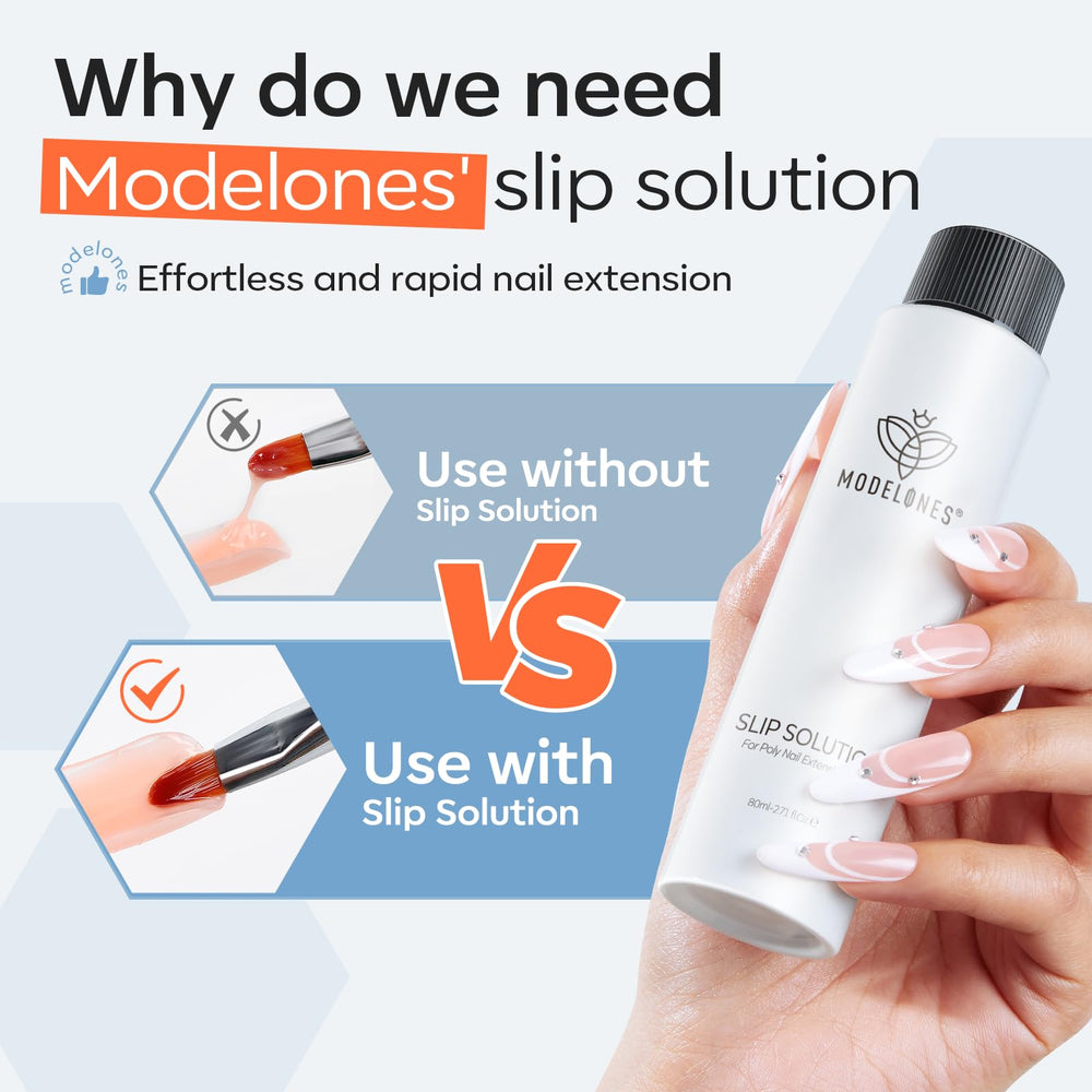 Modelones dual-ended brush and picker helps placement and quick cleanup.