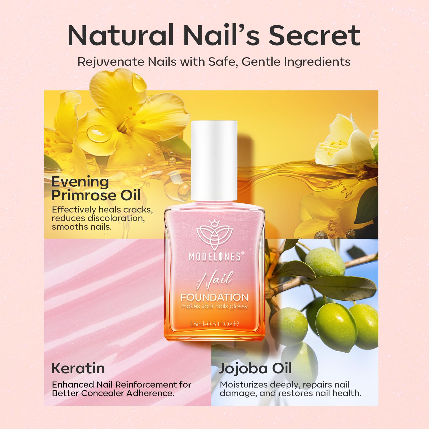 Modelones salon-quality gloss top coat with long-lasting shine